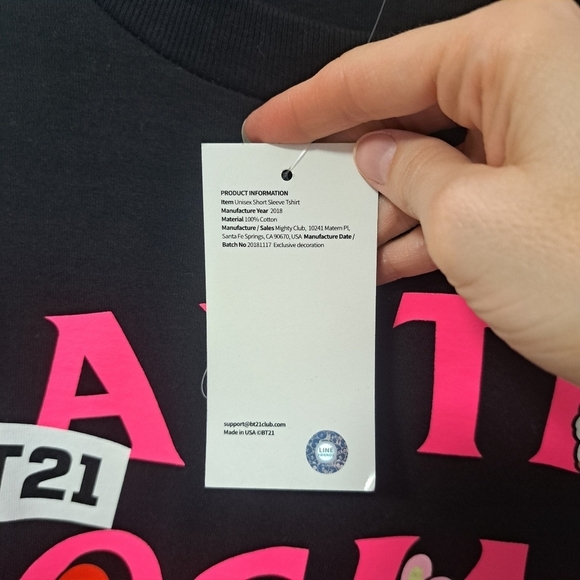 Anti Social Social Club x BT21 long sleeve tee Black Medium NTW - Picture 7 of 8